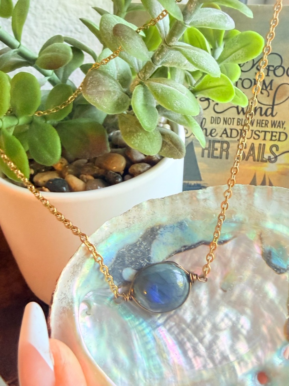 Stunning lab crystal necklace